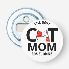 Söt, enkel Alla hjärtans dag Katt mamma personalis Flasköppnare