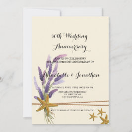 söt Enkel årsdag för stjärnfisk i Bröllop Inbjudningar