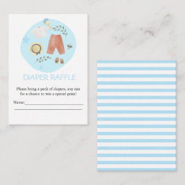 Söt enkel babykläder Blå blöja lotteri Tilläggskort