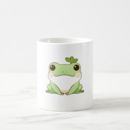 Söt Enkel Chibi Groda Natur Kawaii Design Kaffemugg