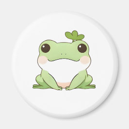 Söt Enkel Chibi Groda Natur Kawaii Design Magnet