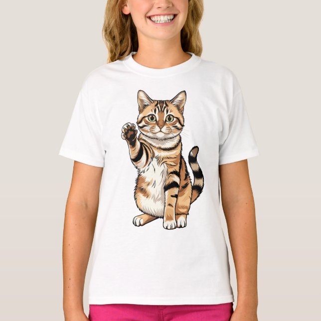 Söt enkel design män kattälskare t shirt (Framsida)