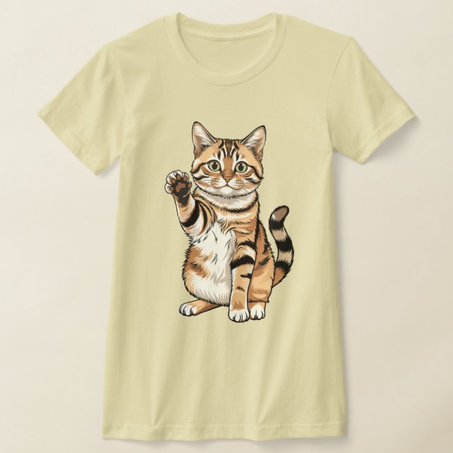 Söt enkel design män kattälskare t shirt (Laydown)