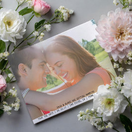 Söt Enkel Foto Bröllop Save the Date Vykort