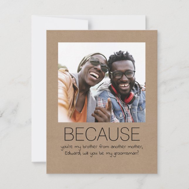 Söt enkel kommer du att vara min bestman foto (Framsida)