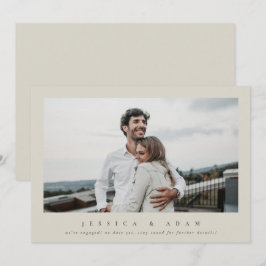 Söt + Enkel Modern Vi är engagerade! Ett foto