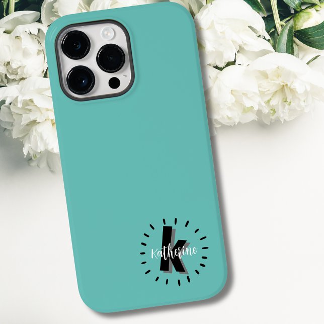 Söt Enkel Namn Initial Monogram (Cute Name Initial Monogram Case-Mate iPhone 14 Pro Max Case)