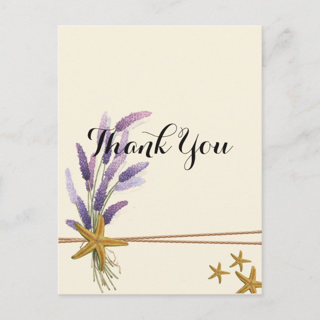 söt Enkel stjärnfisk Tack Vykort (Framsida)