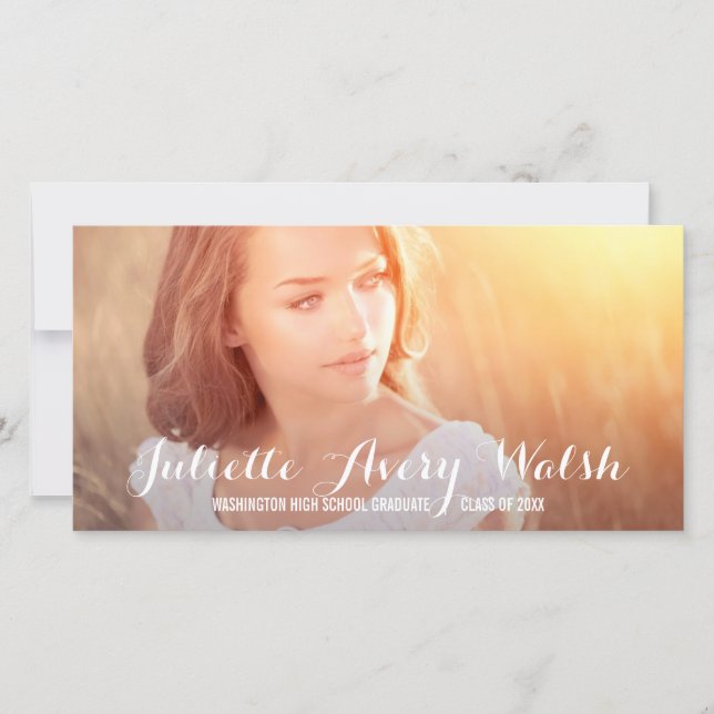 Söt Enkelhet Examen Annonsering Meddelande (Framsida)