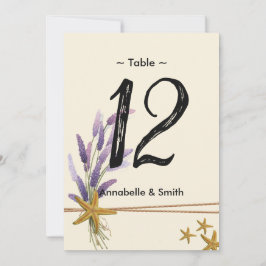 söt Enkelt bordsnummer av stjärnfisk