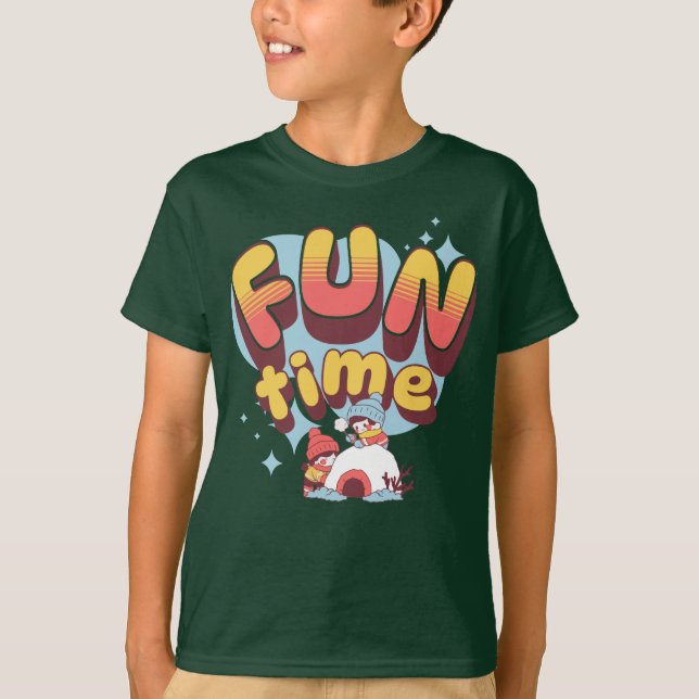 Söt eskimo teckning, Roligt Time-citat T Shirt (Framsida)