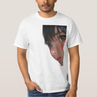 Söt Estetisk Anime Flicka T Shirt