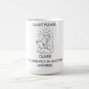 Söt Estetisk Anpassad Namn Introvert Läsning Kaffemugg