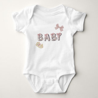 Söt estetisk babybodies med rosett | Söt tjej ett- T Shirt