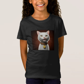 Söt estetisk kattillustration T-shirt