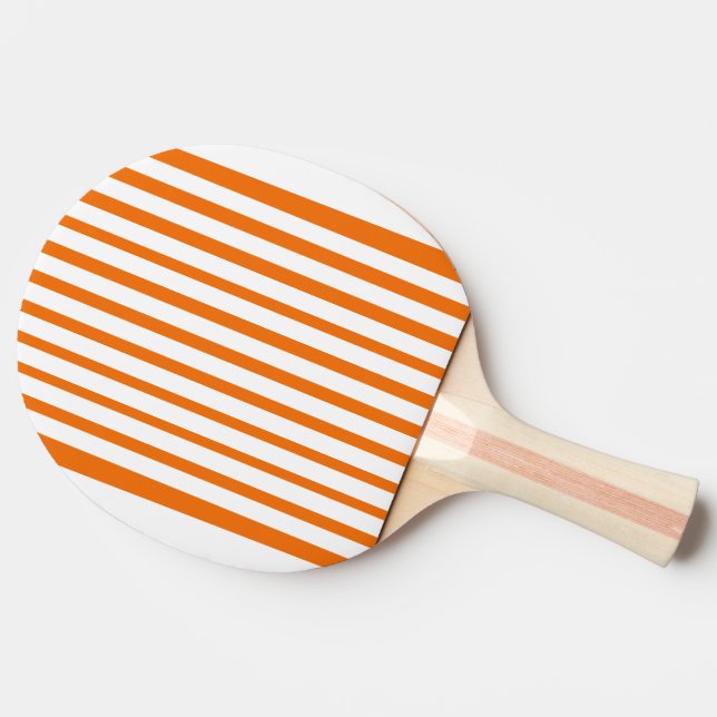 Söt estetisk orange ränder Namn Initial Pingisracket (Sidan)