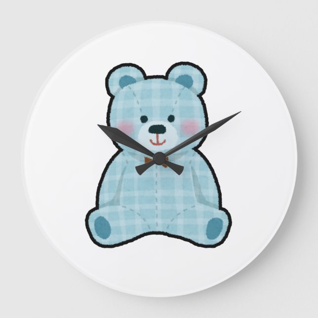 Söt estetisk Teddybjörn Väggklocka 🤩 (Framsida)
