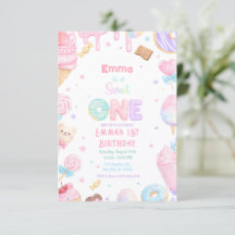 Söt Ett Pastell Godis 1-årsdag