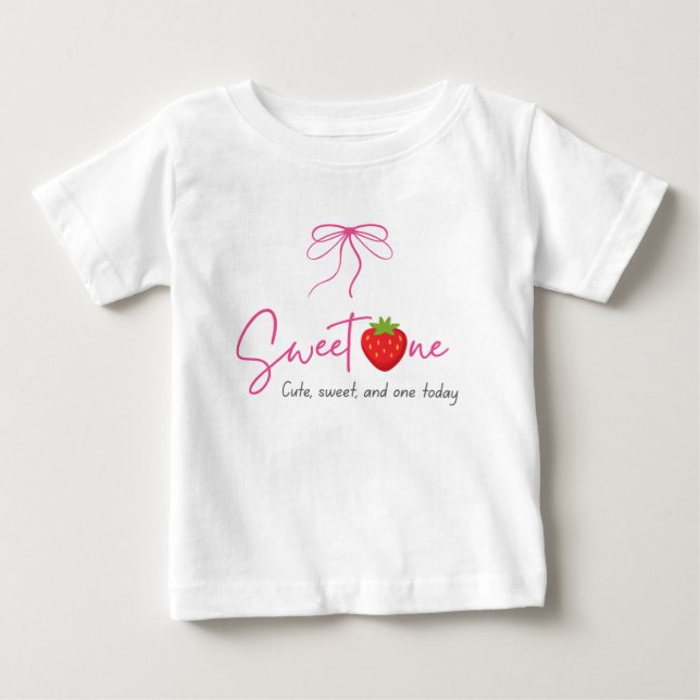 Söt Ettårs Födelseshirt T Shirt (Framsida)