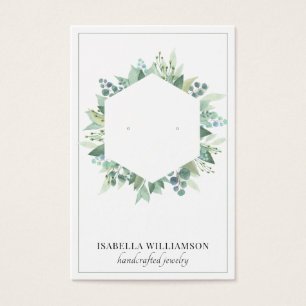 Söt Eucalyptus Greenery Earring Visning Cards Visitkort