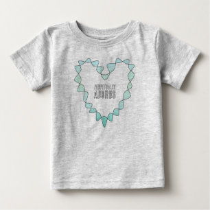 Söt Evigt Förtjusande Blå Grön Oändlighet Hjärta T Shirt