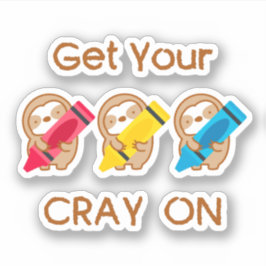 Söt Få Din Krita På Latmask Klistermärken