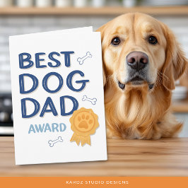 Söt fadersdag Bästa hundpappa gratulationskort Kort