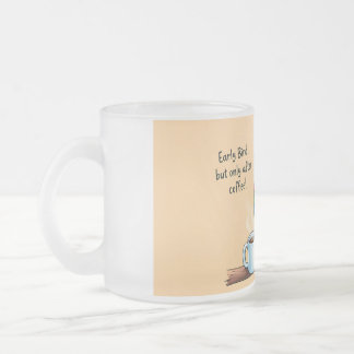 Söt Fågel Kaffemugge för Tidiga Fåglar  Frostad Glasmugg