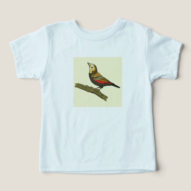 Söt Fågel T-Shirt  (Design Framsida)