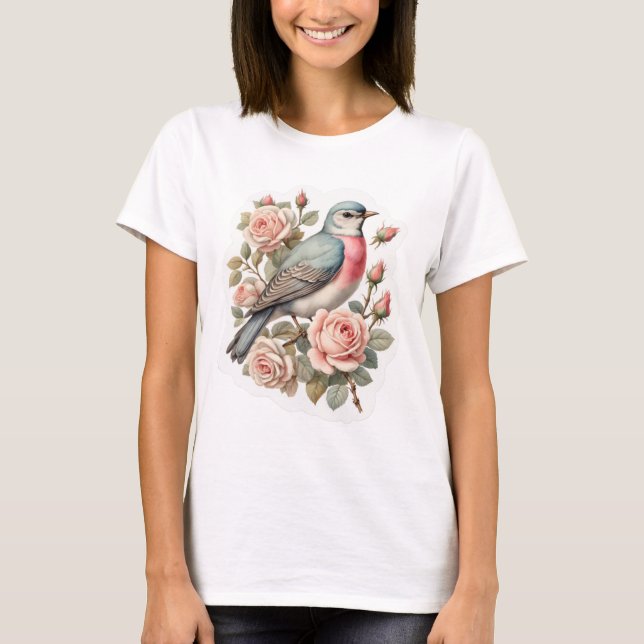 söt fågel t shirt (Framsida)