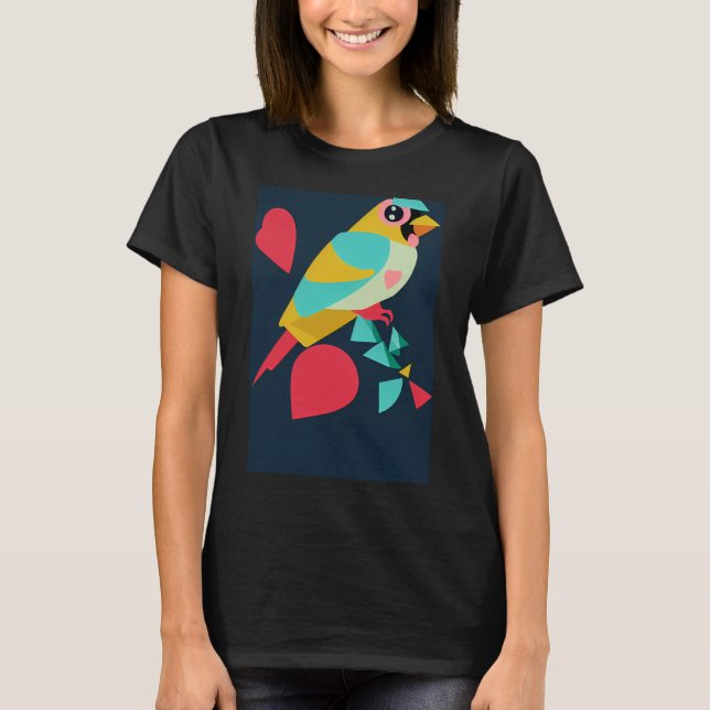 Söt fågelkonst t shirt (Framsida)