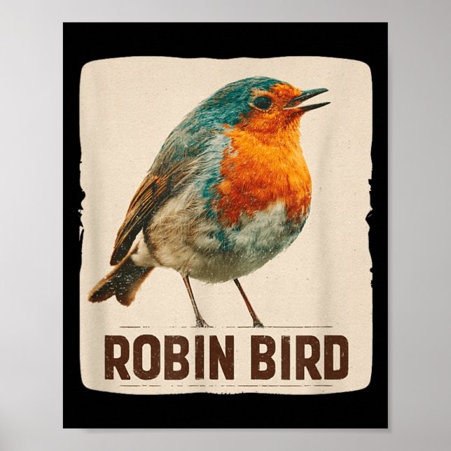 Söt fågelkostym för Robin-älskare Poster (Framsidan)