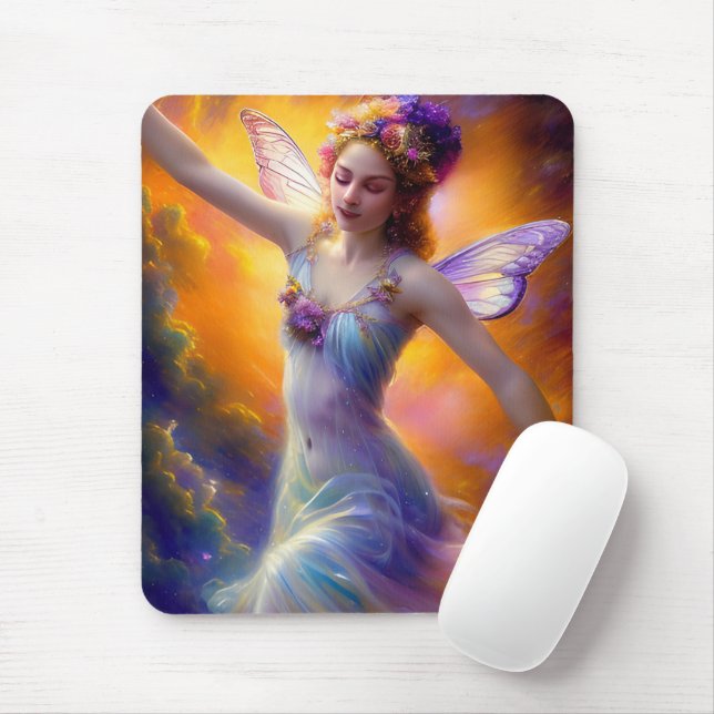 Söt Fairy Dancing i Vinden Musmatta (Med mus)