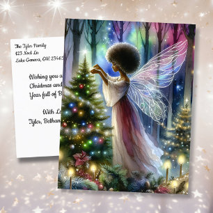 Söt Fairy Decoration Julgran Helg Vykort