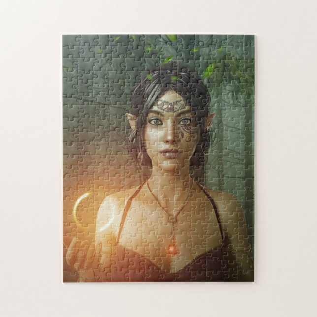 SÖT FAIRY ELF GIRL FANTASY JIGSAW PUZZLE PUSSEL (Vertikal)
