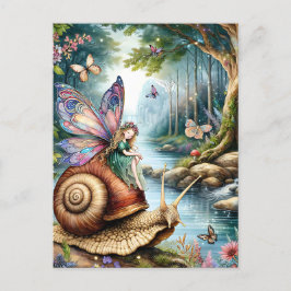 Söt Fairy Land Magic Forest Vykort
