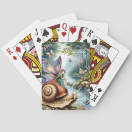 Söt Fairy Land med söt Snigel och Butterflies Casinokort