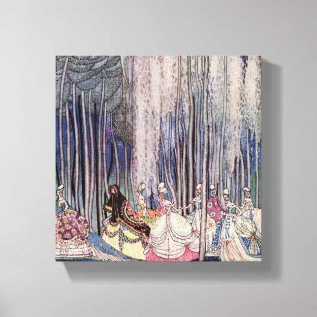 Söt Fairytale Princess Canvas Wall Art (Framsida)