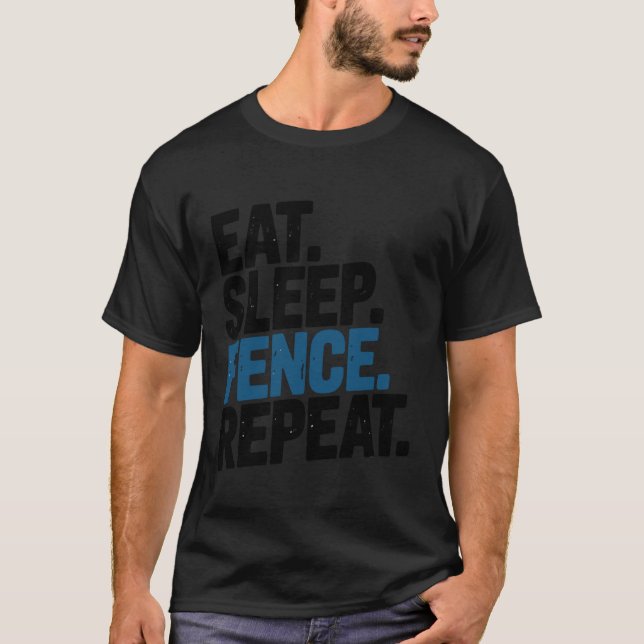 Söt fäktare Fäktning Sport Upprepa T Shirt (Framsida)
