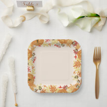 Söt Fall Brown Red och Orange Flower Gräns