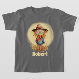 Söt Fall fågelskrämma lägg till namn-barn T Shirt