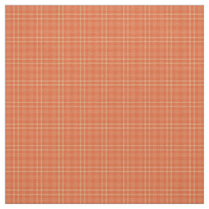 Söt Fall Orange Tartan Mönster Fabric Tyg