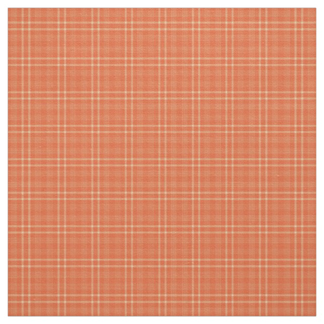 Söt Fall Orange Tartan Mönster Fabric Tyg (Provkarta)