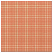 Söt Fall Orange Tartan Mönster Fabric