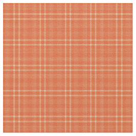 Söt Fall Orange Tartan Mönster Fabric Tyg