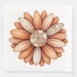 SÖT FALL PATCHWORK LOOK AUTUMN FLOWERS PAPPERSSERVETT