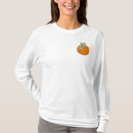 Söt Fall Season Pumpkin Design 2 T-Shirt