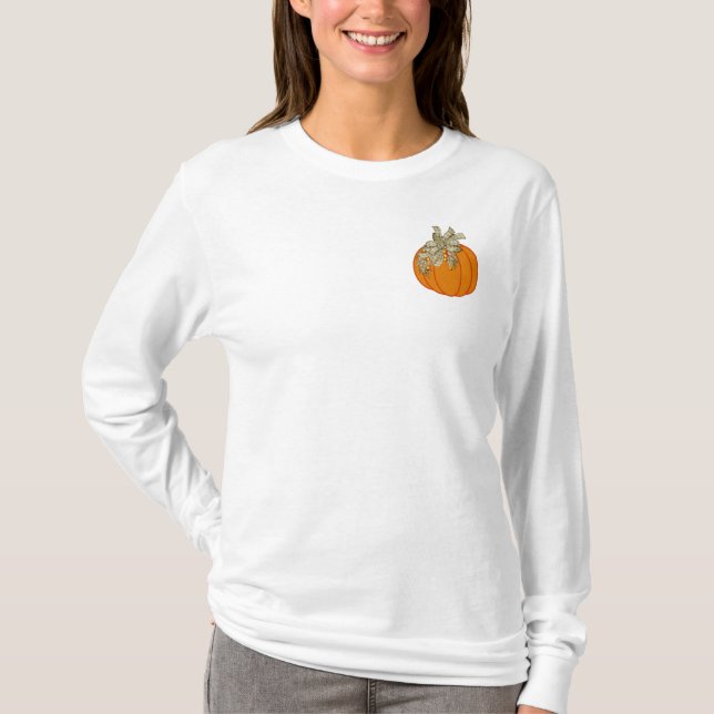 Söt Fall Season Pumpkin Design 2 T-Shirt (Framsida)