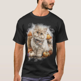 SÖT FALL THEMED PERSIAN CAT T SHIRT