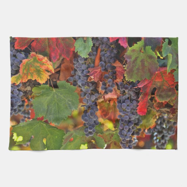 Söt Fall Vineyard Vin Kitchen Towel Kökshandduk (Horisontell)